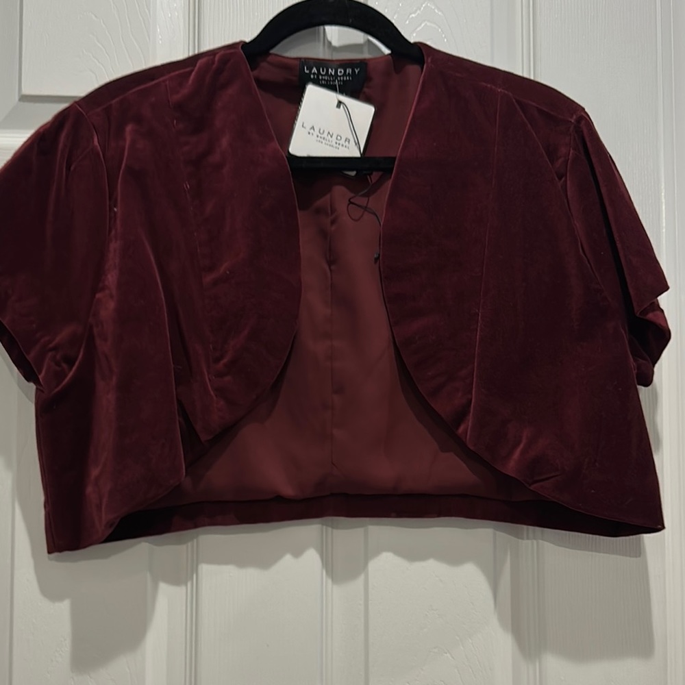 Laundry By Shelli Segal Red Blouse Elegant Top